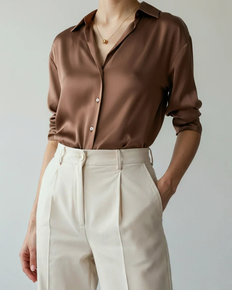 Montvier Éclat Satin Blouse