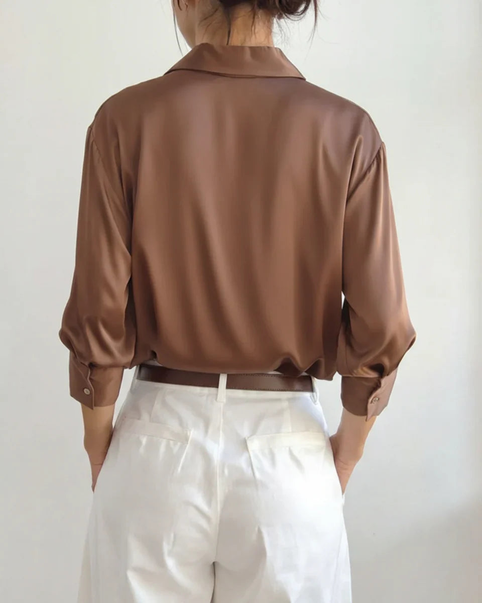 Montvier Éclat Satin Blouse